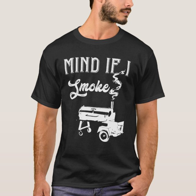 Camiseta Cuidado Si Fumo BBQ Amante Fumador y Regalo de Par (Anverso)