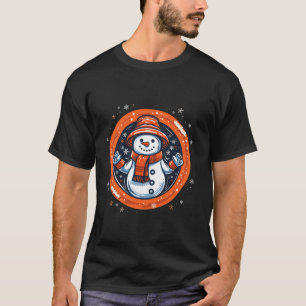 Camiseta Cuidado Snowman Christmas Tree Forest Navidad