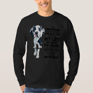 Camiseta Cuidado Soy Tu Amigo Tu Pareja Tu Gran Danés