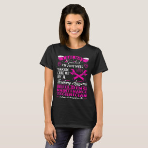 Camiseta Cuidado tomado del técnico del mantenimiento del