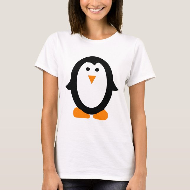 Camiseta Cuidado y caprichoso tanque de pingüino arriba (Anverso)