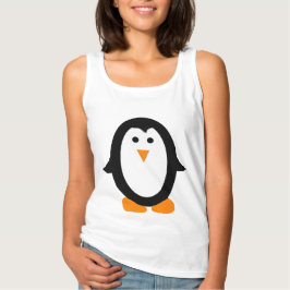 Camiseta Cuidado y caprichoso tanque de pingüino arriba