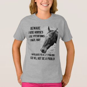 CAMISETA CUIDADO - YO CABALLO - CHICA