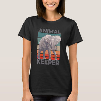 Camiseta Cuidador de Animales Gráficos Retro Cuidador de Zo