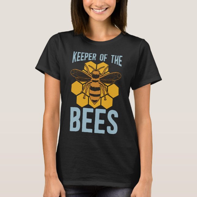 Camiseta Cuidador De Las Abejas Apicultores Club Beis (Anverso)