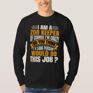 Camiseta Cuidador de safari de zoológico cuidado de animale