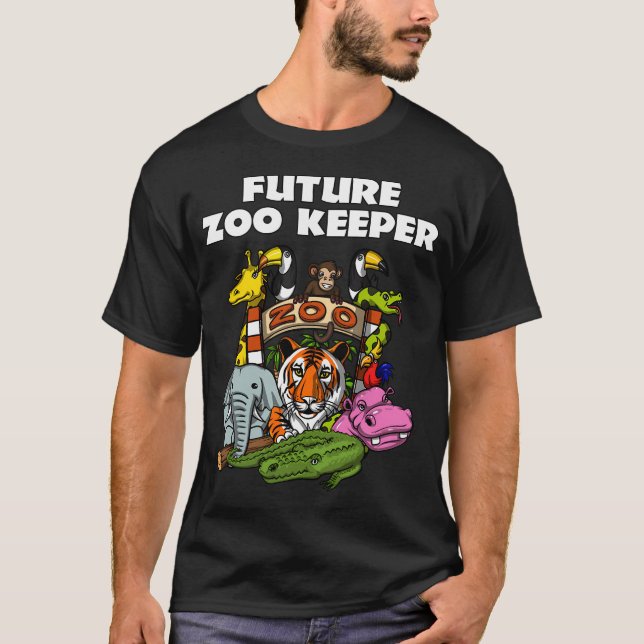 Camiseta Cuidador de zoo futuro (Anverso)