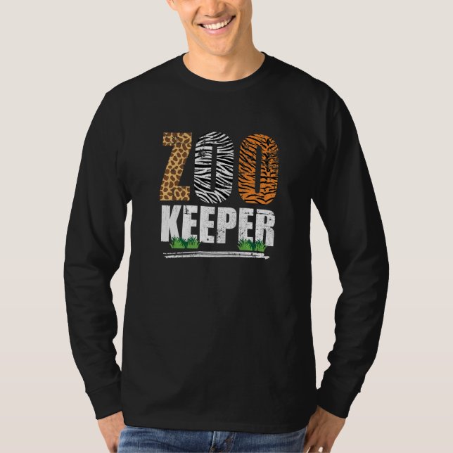 Camiseta Cuidador de zoológico cuidador de zoológico animal (Anverso)