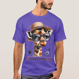 Camiseta Cuidador de zoológico Jirafa Safari Zoológico Cuid