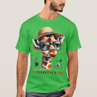 Camiseta Cuidador de zoológico Jirafa Safari Zoológico Cuid
