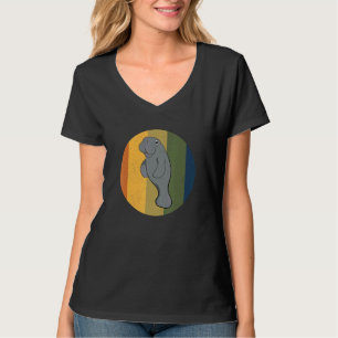 Camiseta Cuidador de zoológico manatí retro vaca marina man