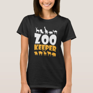 Camiseta Cuidador de zoológico Safari Animales Vida silvest
