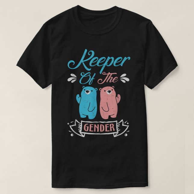 Camiseta Cuidadora de los osos de género en azul y rosa - p (Diseño del anverso)
