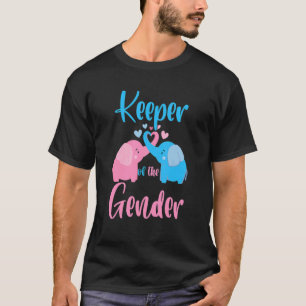 Camiseta Cuidadora Del Elefante De Género En Par Azul Y Ros