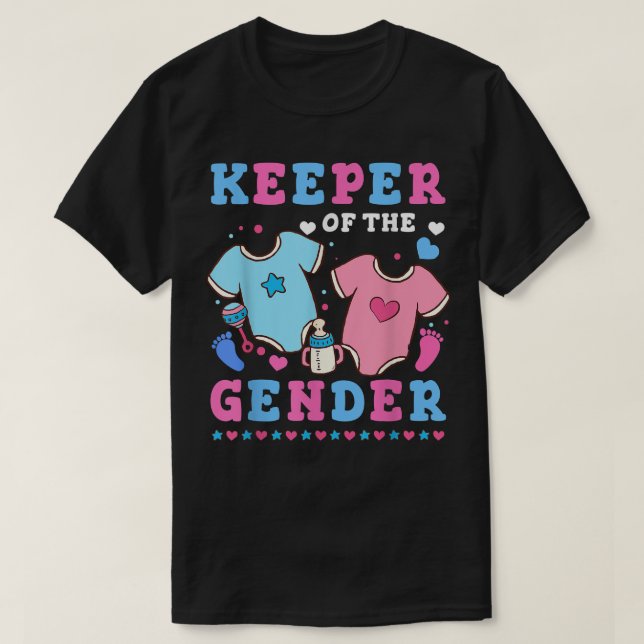 Camiseta Cuidadora Del Género De Los Niños El Género Revela (Diseño del anverso)