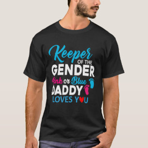 Camiseta Cuidadora del género rosa o azul papá te ama