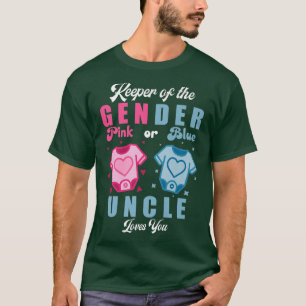 Camiseta Cuidadora Del Género Tío Género Revela A La Bebé A