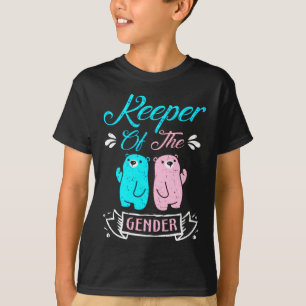 Camiseta Cuidadora del oso de peluche rosa y azul de género