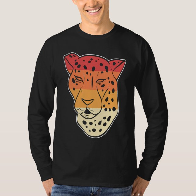 Camiseta Cuidadores de animales con cara de guepardo (Anverso)