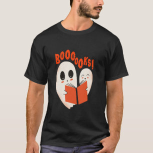 Camiseta Cuidados 2 fantasmas leyendo libros Halloween Book