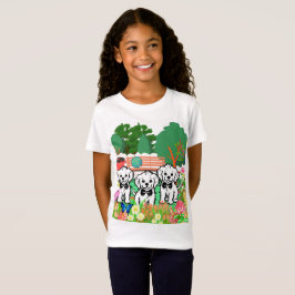 Camiseta Cuidados Chicas florales de vuelta al perro escola