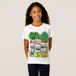 Camiseta Cuidados Chicas florales de vuelta al perro escola