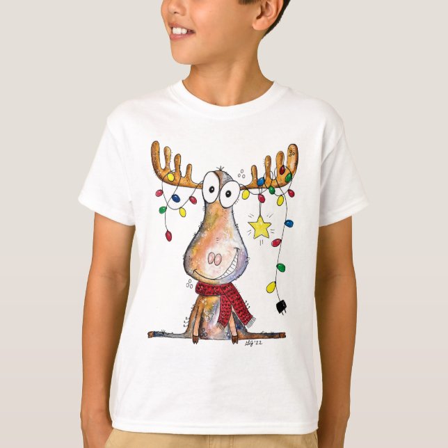 Camiseta Cuidados Navidades caprichosos Moose (Anverso)