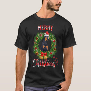Camiseta Cuidados Navidades Doberman Perro Paw Feliz Navida