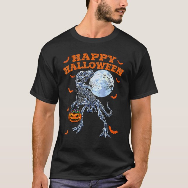 Camiseta Cuidados Ropa De Halloween De Dinosaurio Con Calab (Anverso)