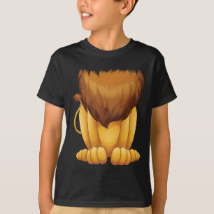 Camiseta Cuidadosa cabeza de león disfraz Halloween Gracios