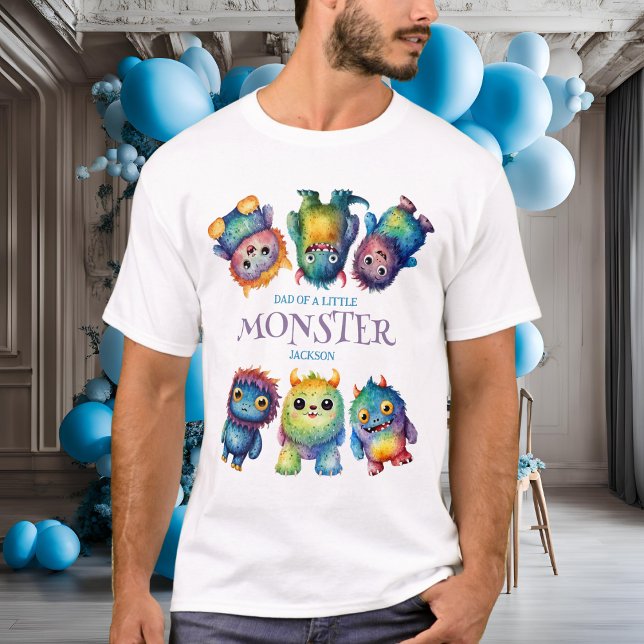 Camiseta Cuidadosamente coloridos pequeños monstruos cumple (Subido por el creador)