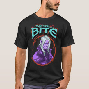 Camiseta Cuidadosamente me mordo el disfraz de vampiros de 