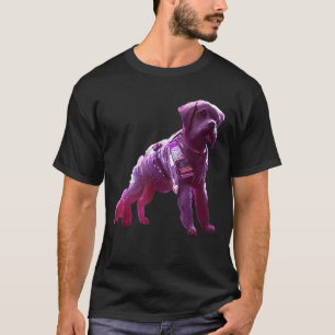 Camiseta Cuidadosamente retrato de un lindo perro ciberpunk