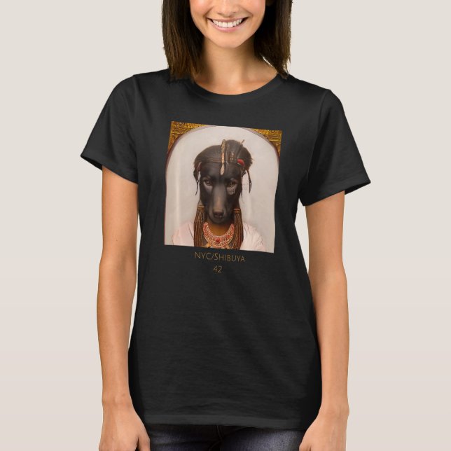 Camiseta Cuidadosamente retrato de un perro antiguo como Cl (Anverso)
