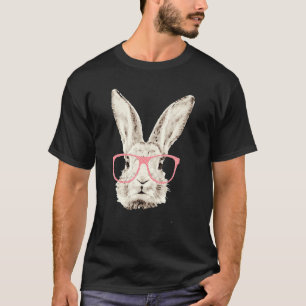 Camiseta Cuidadoso conejo conejo gafas rosadas Hipster Pasc
