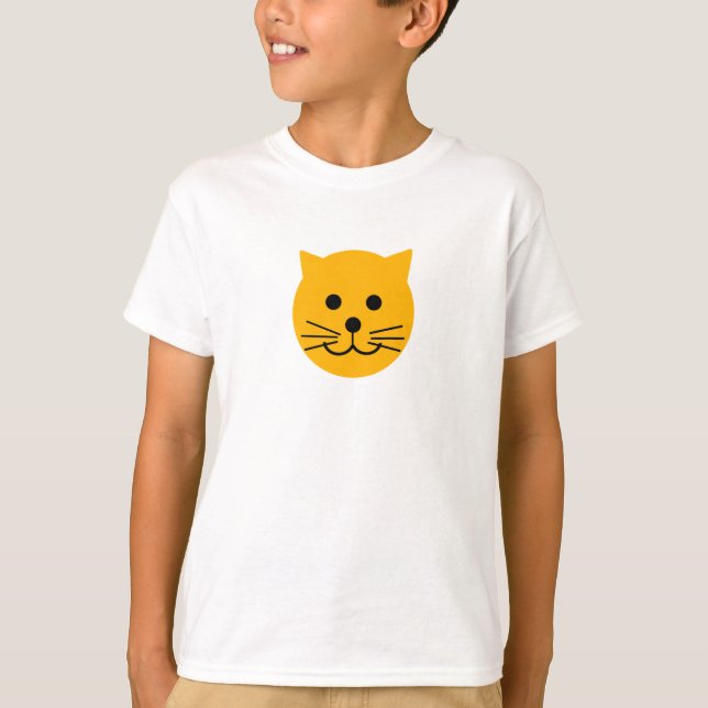Camiseta Cuidadoso gato amarillo (Anverso)