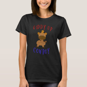 Camiseta Cuidadoso Niño Chica S Horse Giddy Up Vaquero