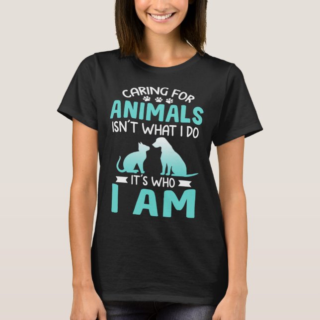 Camiseta Cuidando A Los Animales Que Soy Rescate Veterinari (Anverso)