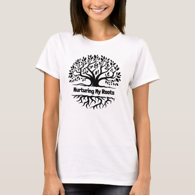 Camiseta Cuidando mis raíces (Anverso)