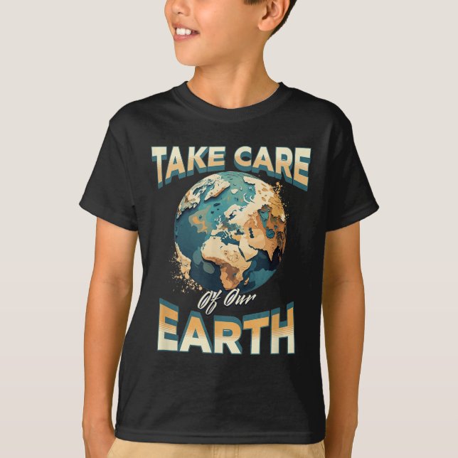 Camiseta Cuidar De Nuestra Protección Ambiental De La Tierr (Anverso)