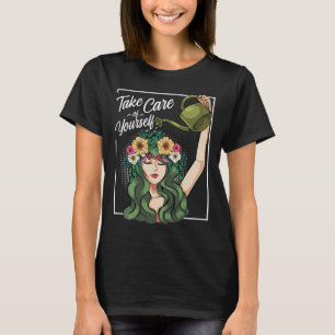 Camiseta Cuidate De Tu Propio Mente Positivo Del Cuerpo