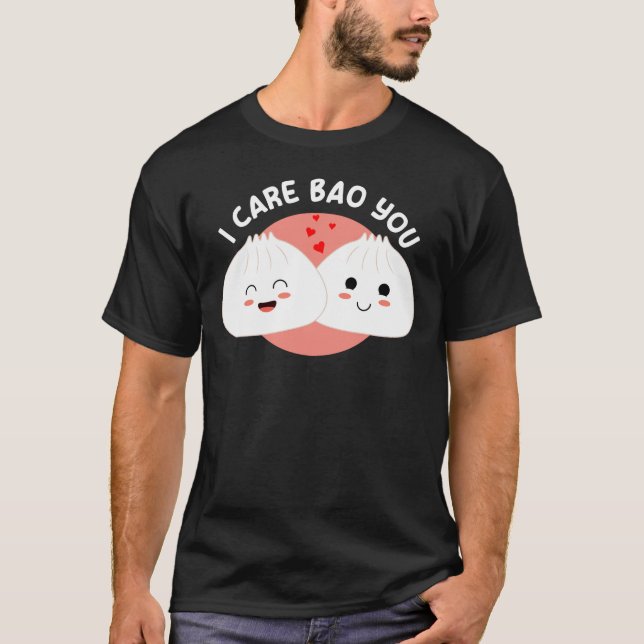Camiseta Cuido Bao Eres Lindo Bao San Valentín Comida Asiát (Anverso)