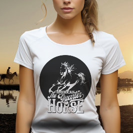 Camiseta Cuitero americano Cowgirl hembra silvestre oeste o