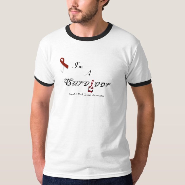 Camiseta Culata en T del superviviente y cáncer adaptables (Anverso)