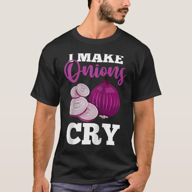 Camiseta Culinary Chef Cooking   I Make Onions Cry Raglan B (Anverso)