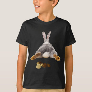 Camiseta culo de conejo de Pascua divertido popo jelly bean