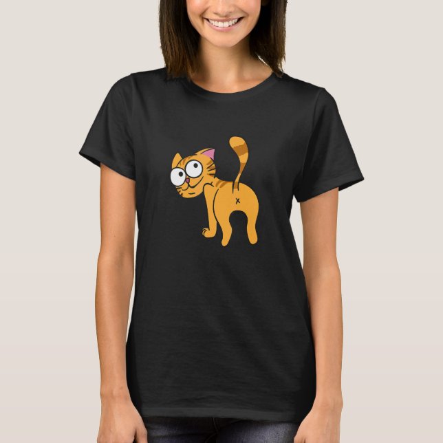 Camiseta Culo de gato gatito (Anverso)