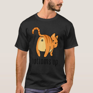 Camiseta Culo de Gato Pan Pun Gatos Rojos con Rayas Padre O
