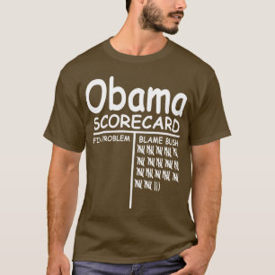 Camiseta Culpa Bush - tarjeta de puntuación de Obama