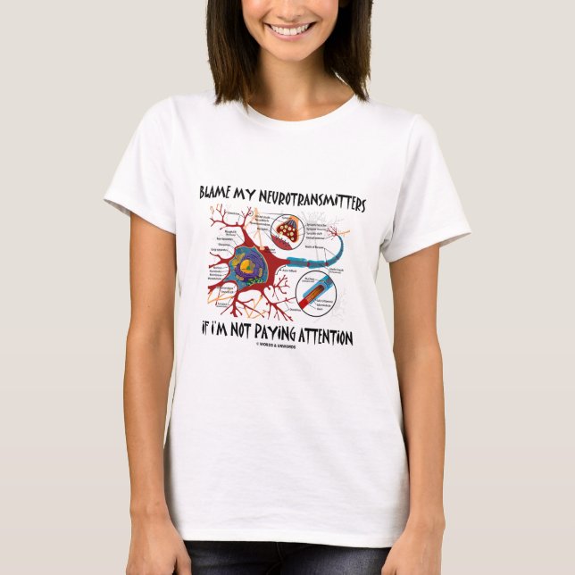 Camiseta Culpe mis neurotransmisores si no que prestan la (Anverso)